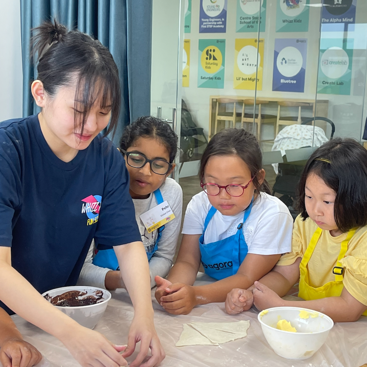 Kids doing activies during summer camp